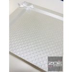 ÉKSZERDOBOZ gyöngyház fényű, fehér - nyakékes, kollekciós