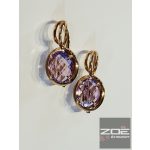 ROZÉ ARANY AMETISZT ÉKSZER SZETT (medál és lánc, gyűrű) Au 804,803,805