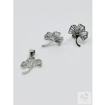 GINKGO EZÜST ÉKSZER SZETT -áttört, cirkóniával