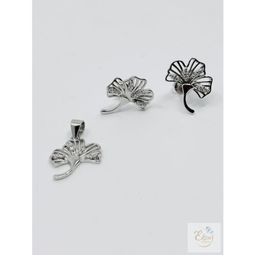 GINKGO EZÜST ÉKSZER SZETT -áttört, cirkóniával