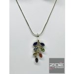 EZÜST LEVÉL ALAKÚ CSAKRA MEDÁL 