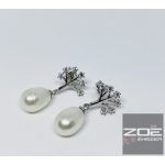 EZÜST IGAZGYÖNGY-ÉLETFA FÜLBEVALÓ   Ag13288