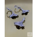 GINGKO BILOBA ezüst szett, fülbevaló lánc és medál        Ag16740