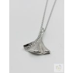 GINGKO BILOBA ezüst szett, fülbevaló lánc és medál        Ag16740