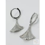 GINGKO BILOBA ezüst szett, fülbevaló lánc és medál        Ag16740